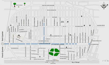 Plan de Pondichéry