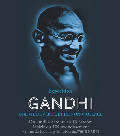 Exposition Gandhi Mairie du Xe 2017